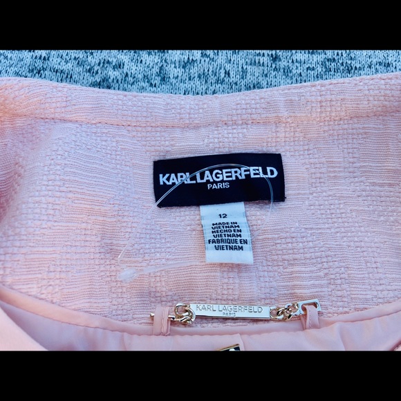 NWOT Karl Lagerfeld New Paris Pink Jacket Pockets - Picture 5 of 10